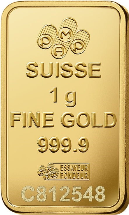 1 g PAMP Fortuna Gold Bar (.9999 Fine) Veriscan