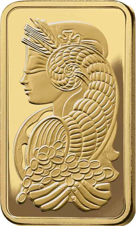 1 g PAMP Fortuna Gold Bar (.9999 Fine) Veriscan